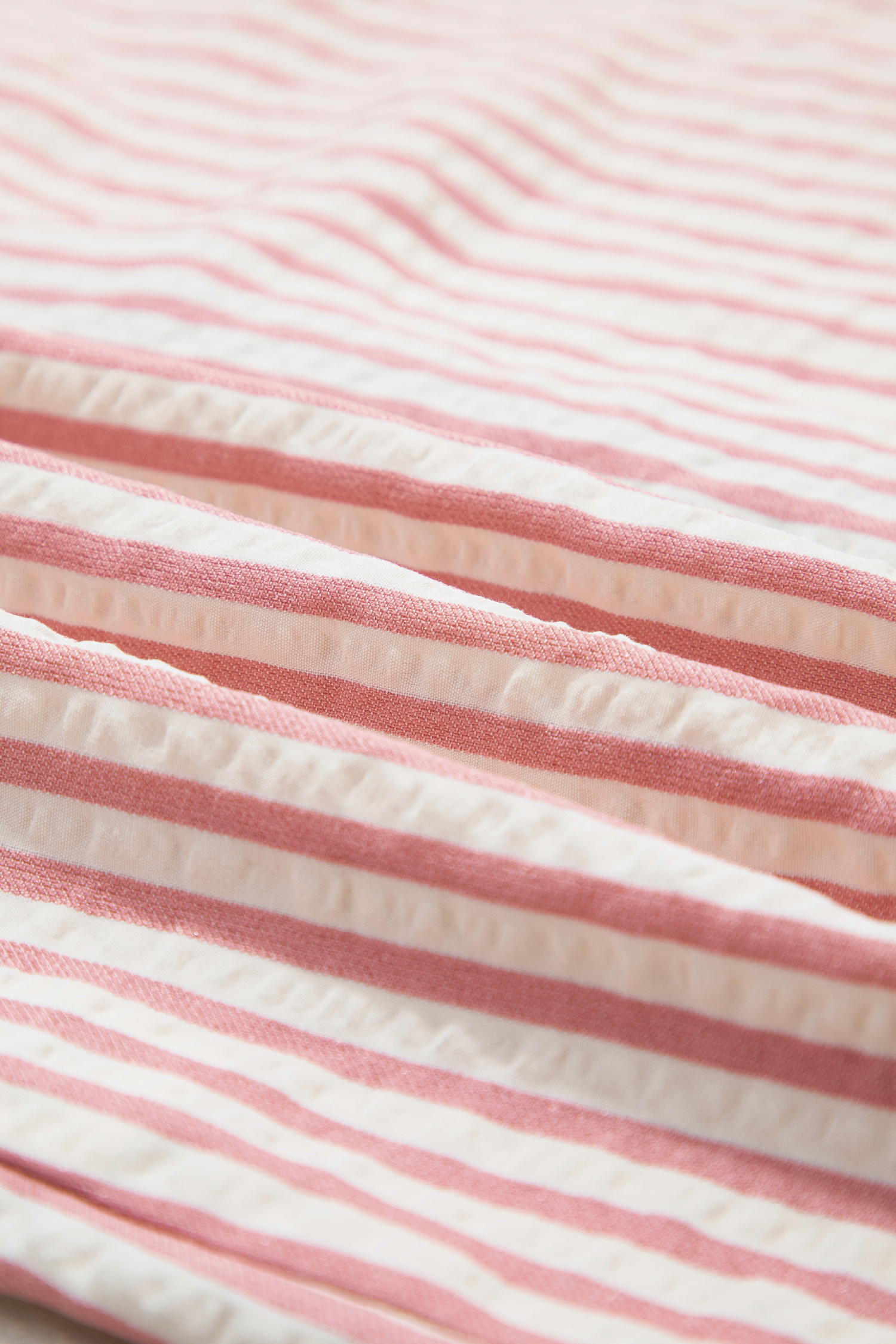 Pink Stripe Square Button Leopard Trim Loose Bracelet Sleeve Shirt Dress