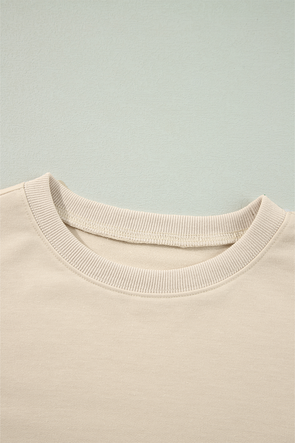 Jet Stream Solid Color Ruffled Shoulder Long Sleeve Blouse