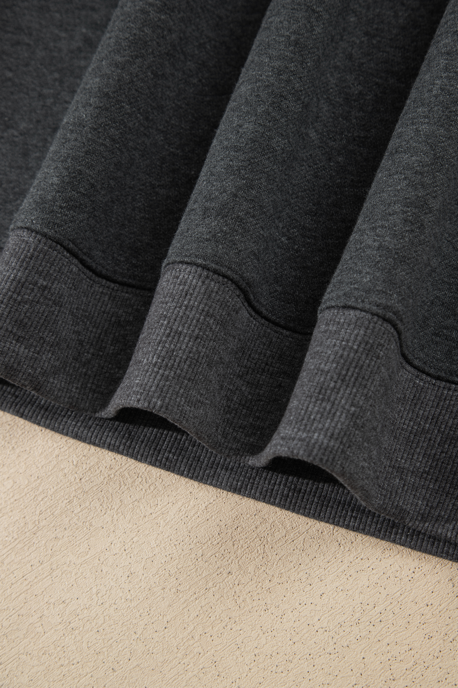 Carbon Grey Solid Colorblock Jogger Pants Set