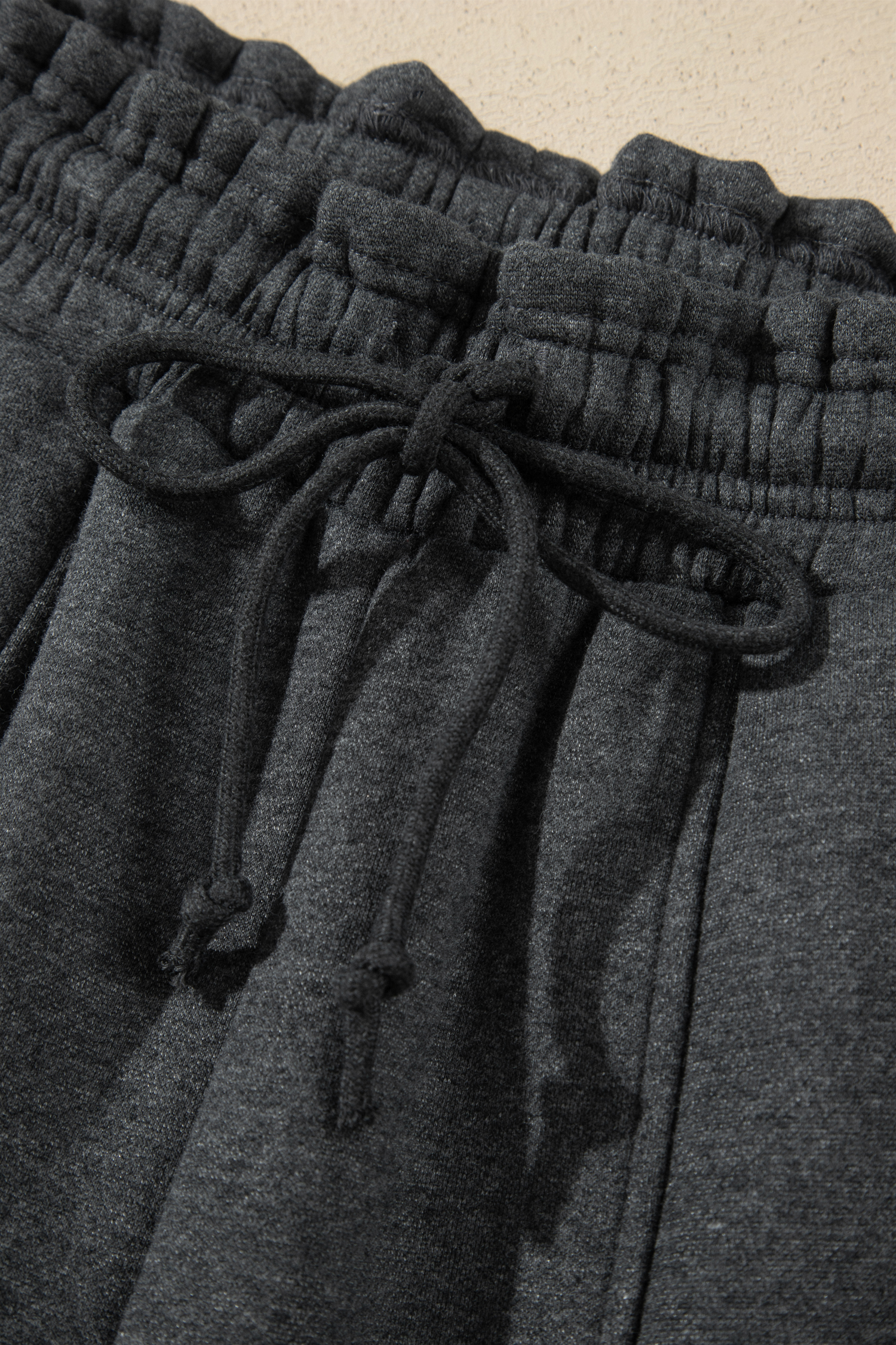 Carbon Grey Solid Colorblock Jogger Pants Set
